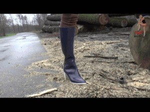 Gumboots On Rainy Day